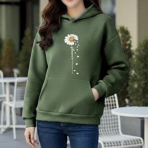 Ladies Comfortable Printed Winter Hoodie - Sohan Online Shop
