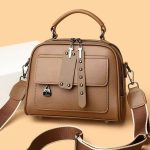 Huinian XR998-80 High-End Women's Large Capacity Commuting Handbag (Brown) - Sohan Online Shop