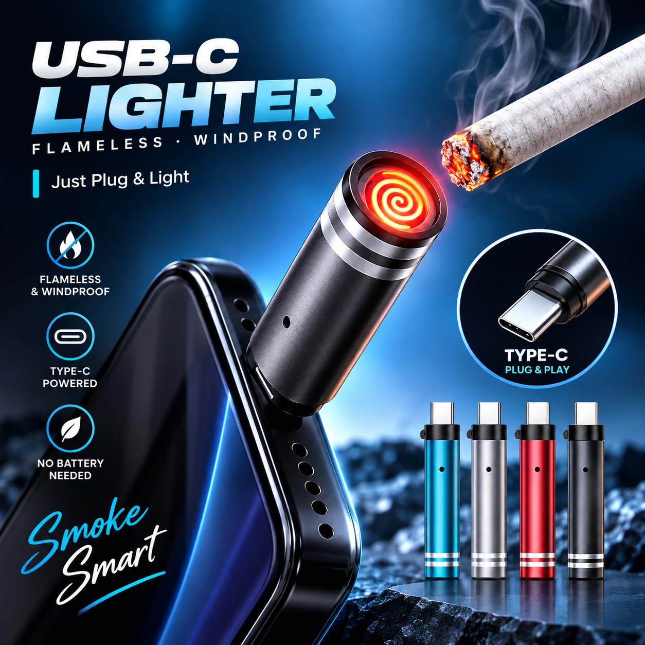 uqRbTkLOZXepjJemVwitosbaHMHIYHC5y0OmP7x9.png USB-C Mini Flameless Lighter (Tungsten Wire, Blow-to-Ignite) - Sohan Online Shop