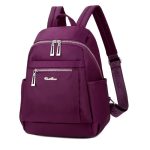 Nylon Backpack Durable Waterproof Casual Shoulder Bag (purple) - Sohan Online Shop