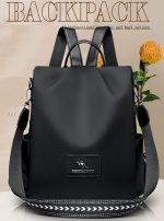 New Texture Oxford Cloth Women’s Backpack (Black) - Sohan Online Shop