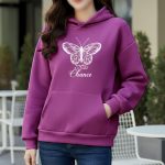 Ladies Comfortable Printed Winter Hoodie
