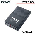 FiTAS Mini UPS 10400 mAh battery for Router, Onu, CCTV Output - Sohan Online Shop