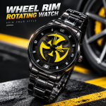 360° Rotating Car Wheel Rim Quartz Watch - Sohan Online Shop